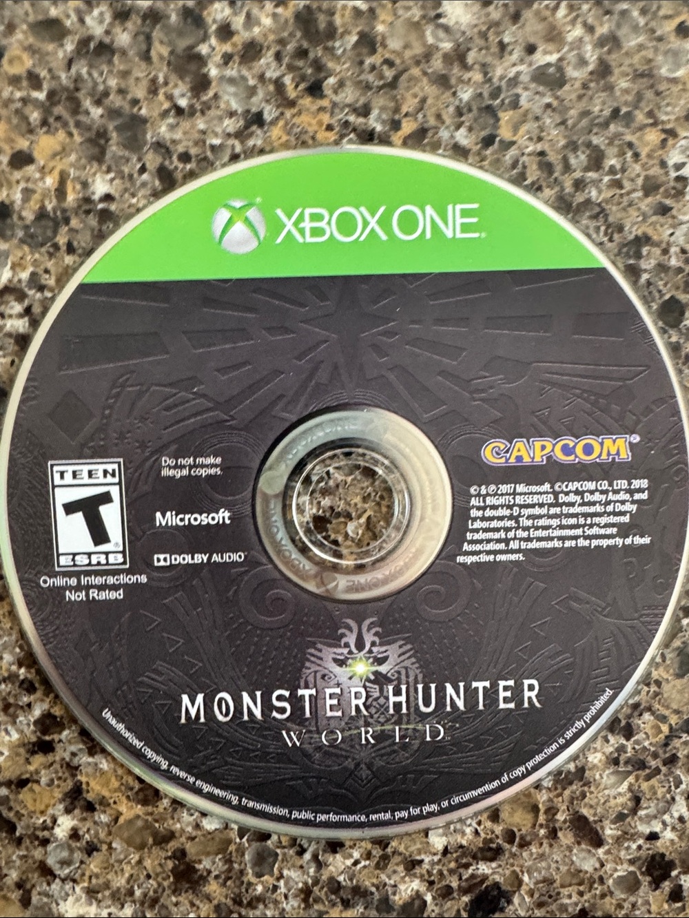 Xbox One Monster Hunter World Game Disc Capcom Like NEW